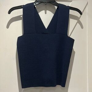 NWT House of Harlow Navy Knit Cropped Tank Size XS